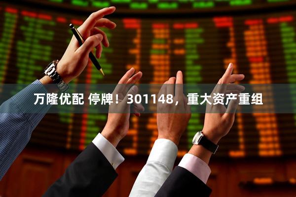 万隆优配 停牌！301148，重大资产重组